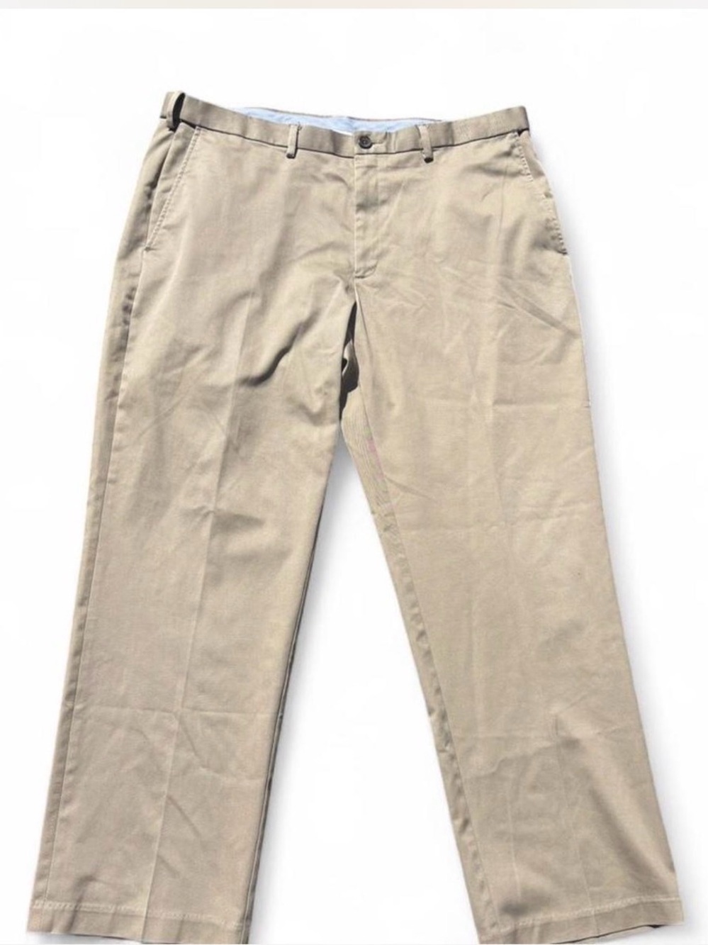 Haggar Men's Tan Straight-Leg Chinos